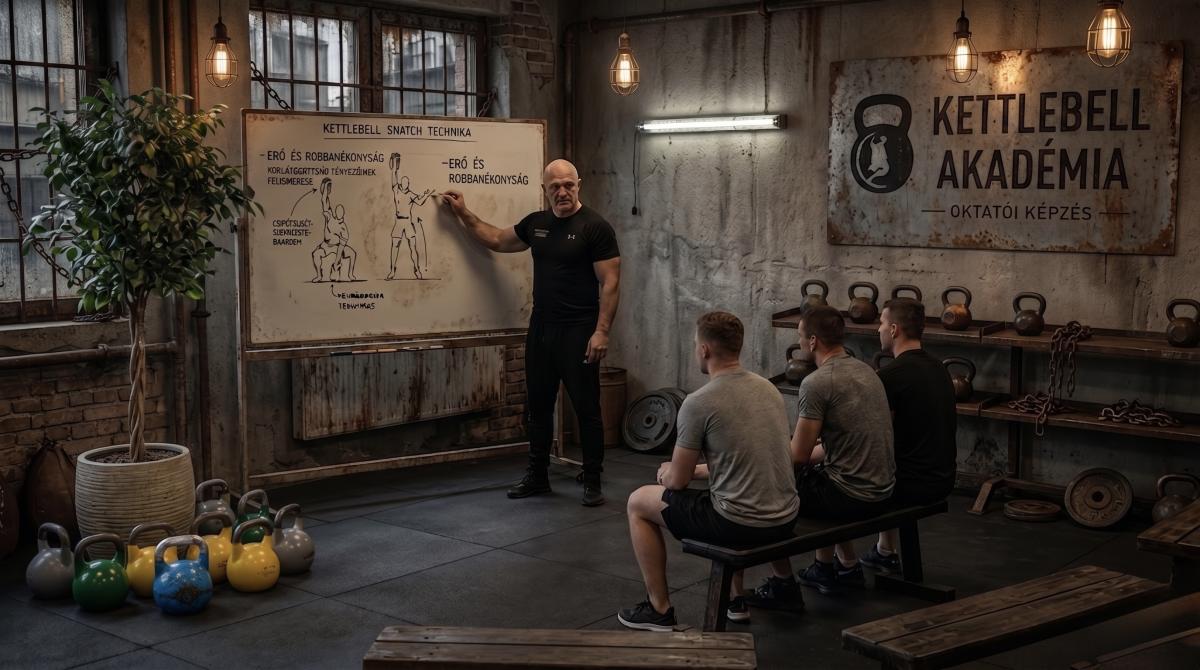 Kettlebell oktatói képzés elméleti és technikai oktatása a Magyar Kettlebell Akadémián